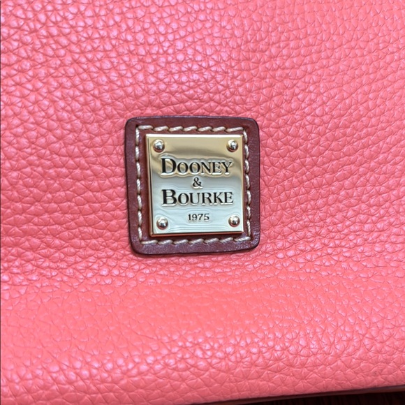 Dooney & Bourke Pink and Brown Crossbody Bag with Pebbled Leather - Picture 3 of 7